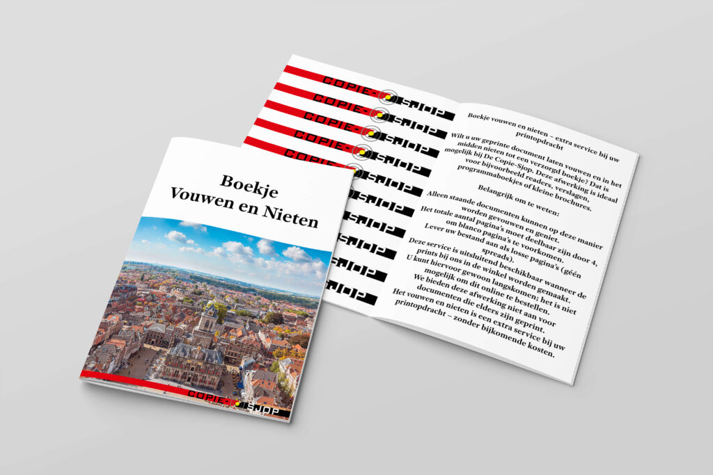 Boekje vouwen en nieten